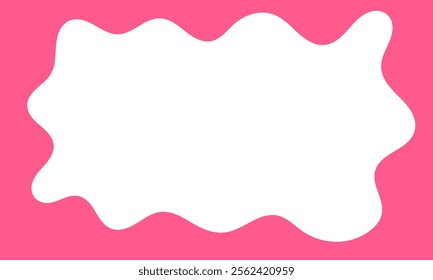 cartoon style melted flowing strawberry cream. melting liquid pink wavy background. pink colored abstract dripping pattern for packaging design.