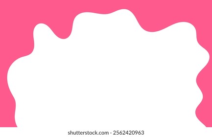 cartoon style melted flowing strawberry cream. melting liquid pink wavy background. pink colored abstract dripping pattern for packaging design.