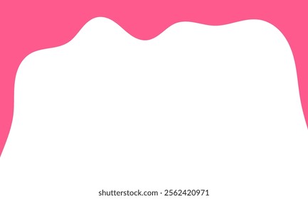 cartoon style melted flowing strawberry cream. melting liquid pink wavy background. pink colored abstract dripping pattern for packaging design.