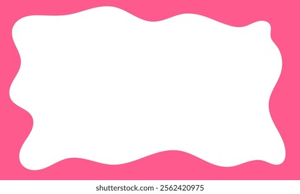 cartoon style melted flowing strawberry cream. melting liquid pink wavy background. pink colored abstract dripping pattern for packaging design.