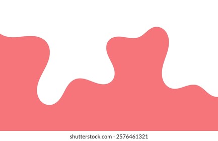 cartoon style melted flowing strawberry cream. pink colored abstract dripping pattern for packaging design.