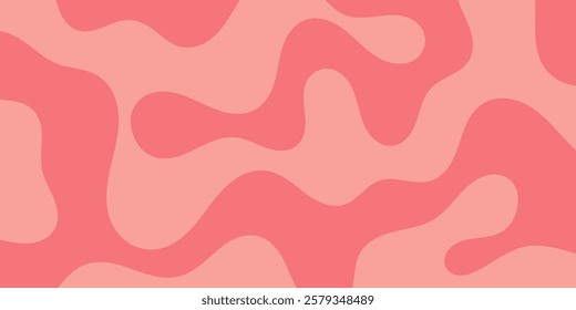 cartoon style melted flowing strawberry cream. pink colored abstract dripping pattern for packaging design.