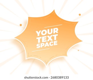 cartoon style message explosion box background with text space vector
