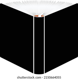cartoon style minimal Open book isolated on pastel pink background. 3d rendering