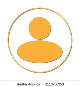 Cartoon style minimal user icon. User symbol for web site design, logo, app, UI. isolated on white background
