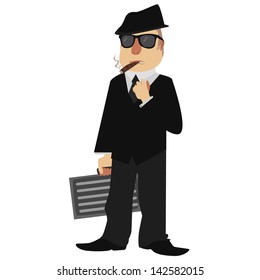 Cartoon style mobster