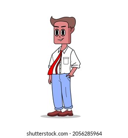 cartoon style people vector illustration