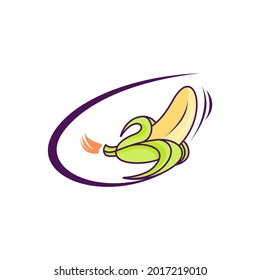 Cartoon Style, Playful, Colorful Rocket Banana Branding Logo Identity