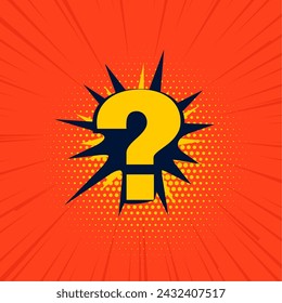 cartoon style question mark symbol background for why or who query vector