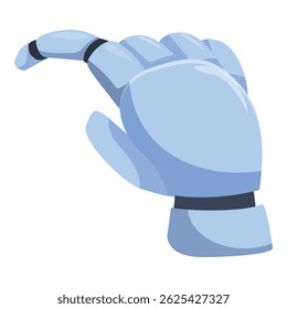 Cartoon style robot hand with pointing finger