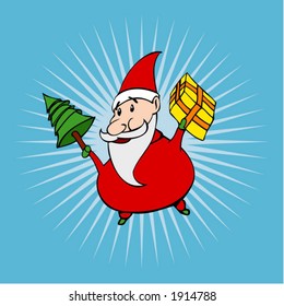 cartoon style santa