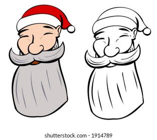 cartoon style santa