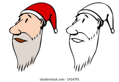 cartoon style santa