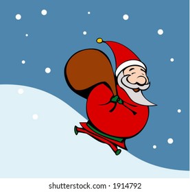 cartoon style santa