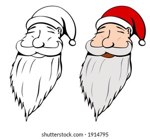 cartoon style santa