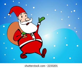 cartoon style santa