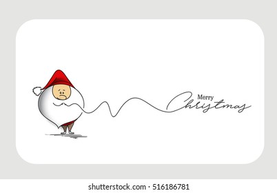 Cartoon style Santa Claus. Merry Christmas - vector illustration