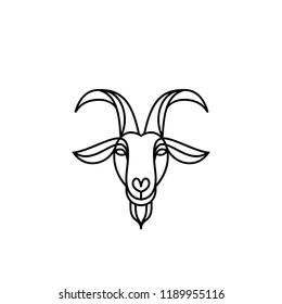 Cartoon Style Satan Drawing Goat Head Stock Vector (Royalty Free ...
