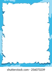Cartoon style scroll banner, vector illustration