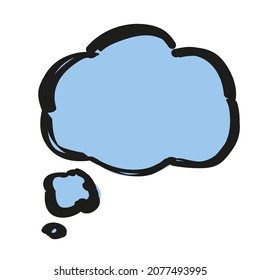 Cartoon Style Speech Bubble Vector for Words and Text