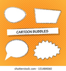 Cartoon Style Speech Bubbles Illustration