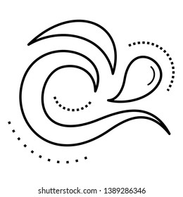Cartoon style splash icon on white background