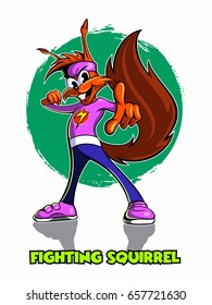 Cartoon style squirrel, vector cartoon character
