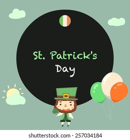 cartoon style St. Patrick's Day illustration