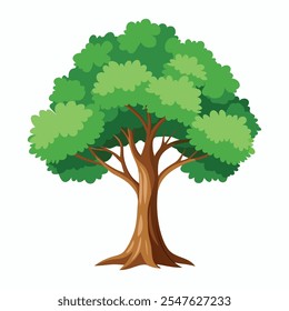 cartoon style tree vector art