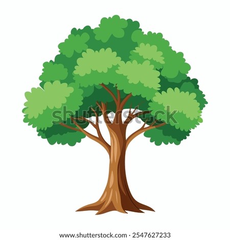 cartoon style tree vector art