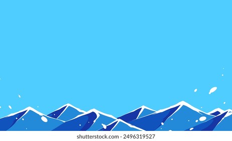 Cartoon style triangle wave ocean background