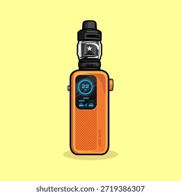 Cartoon Style Vape Pod and Mod System Illustration