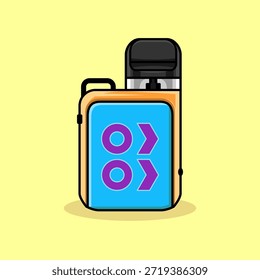 Cartoon Style Vape Pod and Mod System Illustration