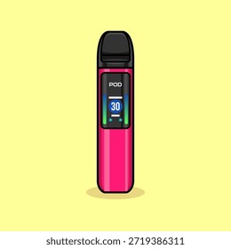Cartoon Style Vape Pod and Mod System Illustration
