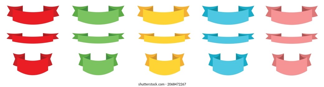 Diferentes Colores y formas Vectores Banners Set. Aislado en fondo blanco. 
