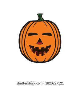 Cartoon style vector Halloween pumpkin 