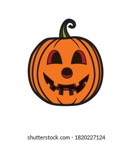 Calabaza de Halloween con estilo de dibujos animados 