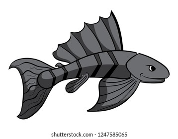 Cartoon style vector illustration of a Corroncho fish