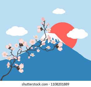 Cartoon style vector illustration of geisha