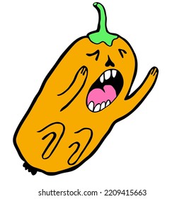 cartoon style vector illustration halloween pumpkins