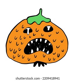 cartoon style vector illustration halloween pumpkins