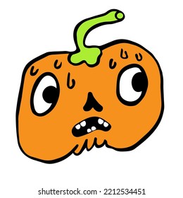 cartoon style vector illustration halloween pumpkins