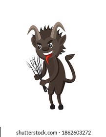 Cartoon style vector illustration of Krampus