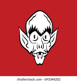 Cartoon style vector illustration of a vampire