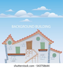 Cartoon styled house, vector illustration