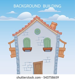Cartoon styled house, vector illustration