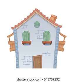 Cartoon styled house, vector illustration