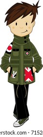 Cartoon Stylish Mod Boy 
