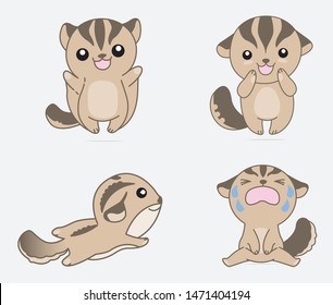 cartoon sugar glider in vector