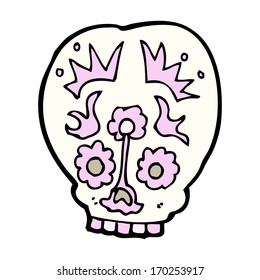 cartoon sugar skull